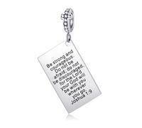 Charms para Mujer Compatibles con Pulseras Pandora, Religión Charms para Abalorio Colgante de Biblia de Cruz Regalo Joyas para Mujeres y Niñas