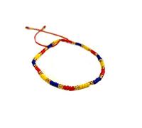 CharmsOfTheWorld Pulsera fina hecha a mano de Medellín - Colombia Venezuela Ecuador Colores - nudo ajustable