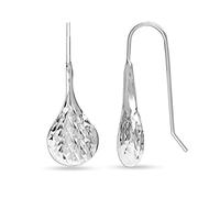 Charmsy - Pendientes colgantes de plata de ley con nudo infinito y alambre francés para mujer, Plata, No es una piedra preciosa