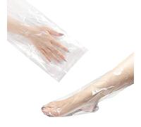 Charmyth Liners - Guantes térmicos desechables para manos o pies, bolsas de tratamiento de baño de parafina, calcetines y guantes de plástico para terapia de cera caliente (100)