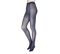 Charnos Mallas opacas de 40 denier para mujer, paquete de 2 pares, azul marino, M/L