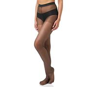 Charnos Medias brillantes 24/7, 10 denier, paquete de 2 pares, Negro (Barely Black 103), XL