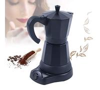 Charocean Máquina de Café Espresso Eléctrica Automática de 300 ml, con Base Separada, Aluminio, Cafetera Espresso Eléctrica Moca, 220-240 V