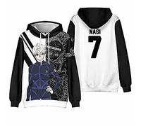 Charous Anime Blue Lock Cosplay NAGI SEISHIRO Sudadera con Capucha,Impresión 3D Sudadera para Manga Cosplay o Regalo
