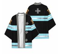 Charous Anime Fire Force Cosplay Shinra Kusakabe Kimono Haori, capa unisex para manga cosplay o regalo de festival