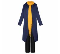 Charous Anime Mashle: Magic and Muscles Cosplay Slala·Halsdon, conjunto de abrigo largo azul unisex para manga y cosplay
