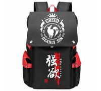 Charous Anime The Seven Deadly Sins Fox's Sin of Greed - Mochila escolar de tela Oxford para fanáticos del manga y cosplay, Red, One Size, Mochilas daypack