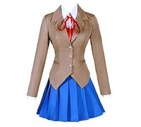 Charous Disfraz de anime Doki Doki Literature Club, uniforme universitario utilizado para mujeres, Halloween, Navidad, carnaval, fiesta temática, cosplay, conjunto completo