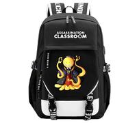 Charous Mochila escolar de anime Assassination Classroom Cosplay Korosensei Print de tela Oxford, utilizada para fanáticos del manga, regalo, Negro 2, One Size, Mochilas daypack