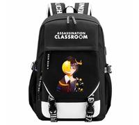 Charous Mochila escolar de anime Assassination Classroom Korosensei, de tela Oxford, para fanáticos del manga, regalo de cosplay, negro 3, One Size, Mochilas daypack