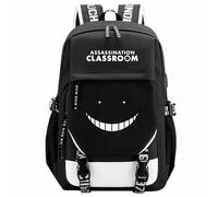Charous Mochila escolar de anime Assassination Classroom Korosensei, de tela Oxford, para fanáticos del manga, regalo de cosplay, Negro 2, One Size, Mochilas daypack