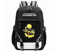 Charous Mochila escolar de anime Assassination Classroom Korosensei, de tela Oxford, para fanáticos del manga, regalo de cosplay, negro 1, One Size, Mochilas daypack