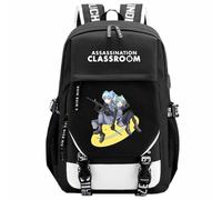 Charous Mochila escolar de anime Assassination Classroom Shiota Nagisa con dibujos animados, tela Oxford, para fanáticos del manga, regalo de cosplay, negro 6, One Size, Mochilas daypack