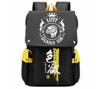 Charous Mochila escolar de anime The Seven Deadly Sins Goat's Sin of Lust, de tela Oxford, para fanáticos del manga y cosplay, Amarillo, One Size, Mochilas daypack
