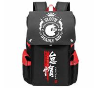 Charous Mochila escolar de tela Oxford de anime The Seven Deadly Sins Grizzly's Sin of Sloth, para fanáticos del manga y cosplay, Red, One Size, Mochilas daypack