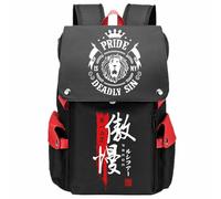 Charous Mochila escolar de tela Oxford de anime The Seven Deadly Sins Lion's Sin of Pride para fanáticos del manga y cosplay, Red, One Size, Mochilas daypack