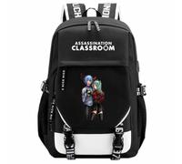 Charous Mochila escolar de tela Oxford de gran capacidad utilizada para fanáticos del manga, regalo de cosplay, negro 6, One Size, Mochilas daypack