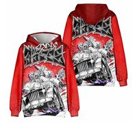 Charous Sudadera con capucha de anime GACHIAKUTA Rudo Zanka Enjin con impresión digital 3D, sudadera casual utilizada para fanáticos del manga y cosplay, Rojo 2, 5XL