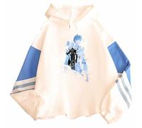 Charous Sudadera con capucha unisex con estampado de dibujos animados de anime Solo Leveling Cosplay Sung Jin-woo para fanáticos del manga, blanco, M