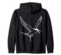 Charrán Arte Lineal Ornitólogo Sudadera con Capucha