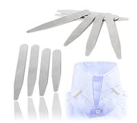 Charshiu 12 Piezas (4 Tamaños) ballenas cuello camisa hombre-ballenas camisa metal para soportar el collar sin deformación y se adapta a todas camisas de Hombres y Mujeres - Plata