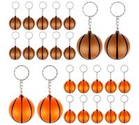 Charshiu 24 Piezas Llavero Colgante de Baloncesto Colgante para Mochilas Llavero Decoración de Bolsos Llavero Pelota Deportiva Llavero Regalo de Juguete con Mixtos Colores
