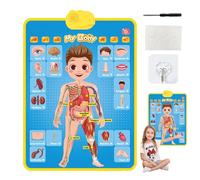 Chart Alphabet Learning Chart - PVC, 16,14 x 21,85 in Speech Talking Poster Interactive Design | Educational and Eco-Friendly Electronic Alphabet Wall Chart, Talking Poster for Children, Classroom