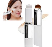Chartming Color Changing Foundation Stick, Cream Stick V White Korean Color-Changing Foundation Sticks With Volufiline With Brush Head,Coverage Base Makeup,Suitable for All Skin Types (Ivory white)