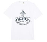 Chartres Eure-Et-Loir Francia Ornate Fleur-De-lis Navy Print Comfort Colors Adult Heavyweight T-Shirt