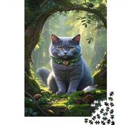 Chartreux Puzzles 1000 Piezas Adecuado para Adultos Puzzle Difícil Chartreux Actividad Familiar Retos Educativos Puzzle Bonito Regalo 1000pcs (75x50cm)