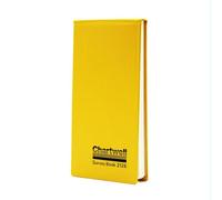 Chartwell - Cuaderno para trabajos de campo, 10,6 x 20,5 cm, diseño con texto "Chartwell, Survey Book 2126", color amarillo y negro