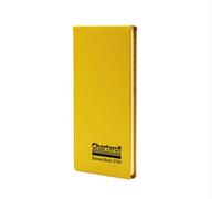 Chartwell - Cuaderno para trabajos de campo, 10,6 x 20,5 cm, reglones azules, diseño con texto "Chartwell, Survey Book 2106", color amarillo y negro