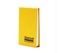 Chartwell - Cuaderno para trabajos de campo con hojas en blanco, 106 x 165 mm, 80 hojas, diseño con texto "Chartwell, Survey Book 2200", color amarillo y negro
