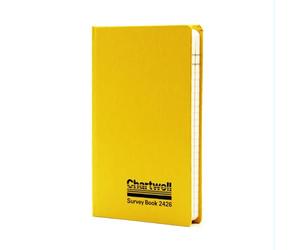 Chartwell Ref. 2426 - Libreta de registro de nivel de colimación (impermeable, apertura vertical, 80 hojas, 130 x 205 mm)