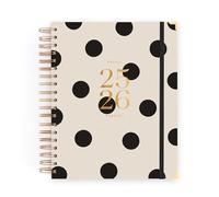 CHARUCA Agenda Académica Vista Diaria (Sep-2025 Agosto 2026) | Tapa Dura, 388 Pág. | Grande, 25,4x22 cms. Papel 90 grs. Hecho en España con amor y sin prisas. (Minimal)