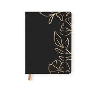 CHARUCA - Charucabullet con Tapa Blanda y 200 Páginas | Cuaderno de Puntos Encuadernación Cosida Perfecto como Planificador o Diario - Tamaño L, 22x16.5 cms. (BLACK GOLD)