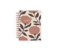 CHARUCA - Cuaderno de Notas con Puntos en el Interior | Tapa Dura | Ideal para Notas Dibujos y/o Fotos - 200 Páginas con Puntos, Mini, 12X16.5 cm. Pon tu nombre en dorado. (Vintage flowers)