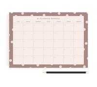 CHARUCA - Planificador Charuca Mensual A4 Minimalista | Tu Mes a la Vista y en Orden con 60 Hojas a Todo Color Tamaño A4, 29.7x21 cms (Mocca)