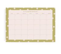 Charuca - Planificador Mensual A4 sin Fechas | Organizador de Escritorio Chic y Papel 100g | 60 Hojas - Hecho en España con Amor (PISTACHO DREAMS)