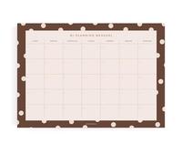 Charuca - Planificador Mensual A4 sin Fechas | Organizador de Escritorio Chic y Papel 100g | 60 Hojas - Hecho en España con Amor (CHOCOLATE LOVE)