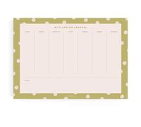 Charuca - Planificador Semanal A4 sin Fechas | Organizador de Escritorio Chic y Papel 100g | 60 Hojas - Hecho en España con Amor (PISTACHO DREAMS)