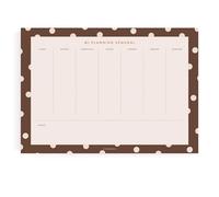 Charuca - Planificador Semanal A4 sin Fechas | Organizador de Escritorio Chic y Papel 100g | 60 Hojas - Hecho en España con Amor (CHOCOLATE LOVE)