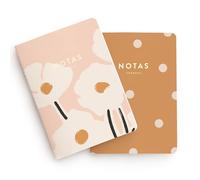 CHARUCA Set de 2 libretas de bolsillo Ligeras, Glamurosas, perfectas para llevar contigo. (Blossom, Mediano)