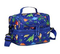 Chase Chic Bolsa de Almuerzo de Dinosaurio, Bolsa Termica Porta Alimentos Infantil en Compartimento Doble para Niños Escuela con Correa de Hombro Ajustable Desmontable, Picnic Comida para Viaje