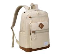 Chase Chic Mochila Escolar Adolescente, Casual Mochilas Hombre Mujer 15.6 Pulgadas Backpack Colegio Adolescentes Chico Chica Niño Niña para Instituto Universidad Viaje Trabajo School, Blanco Crema