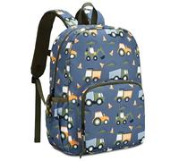 Chase Chic Mochila Infantil Resistente al Agua con Correa de Pecho - Mochila Escolar Ligera para Niños 3-6 Años, Espalda Acolchada y Bolsillos Laterales, Varios Estilos, Diseño de Camión Gris