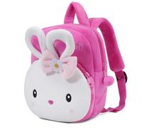 Chase Chic Mochila para Niños Pequeños Mochila Infantil para Niñas Escolar Felpa Linda de Bolsa para Preescolar Guardería 2-4 Años Mochila de Dibujos Regalo para Niños de Jardín de Infantes, Conejo