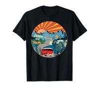 Chase Sunshine Retro Viajes por carretera Montañas Camper Aventura Camiseta