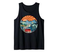 Chase Sunshine Retro Viajes por carretera Montañas Camper Aventura Camiseta sin Mangas