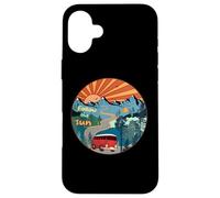 Chase Sunshine Retro Viajes por carretera Montañas Camper Aventura Carcasa para iPhone 16 Plus